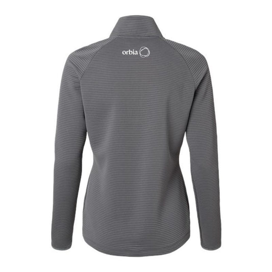 Women's Adidas Spacer 1/4 Zip Pullover - Grey Five