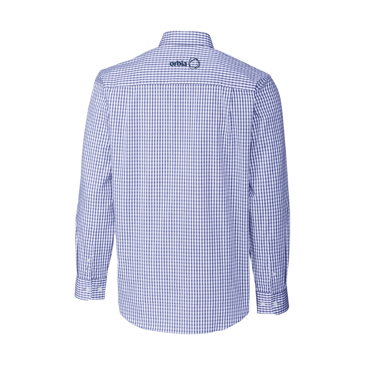 Men's C&B LS Gingham Dress Shirt - Tour Blue