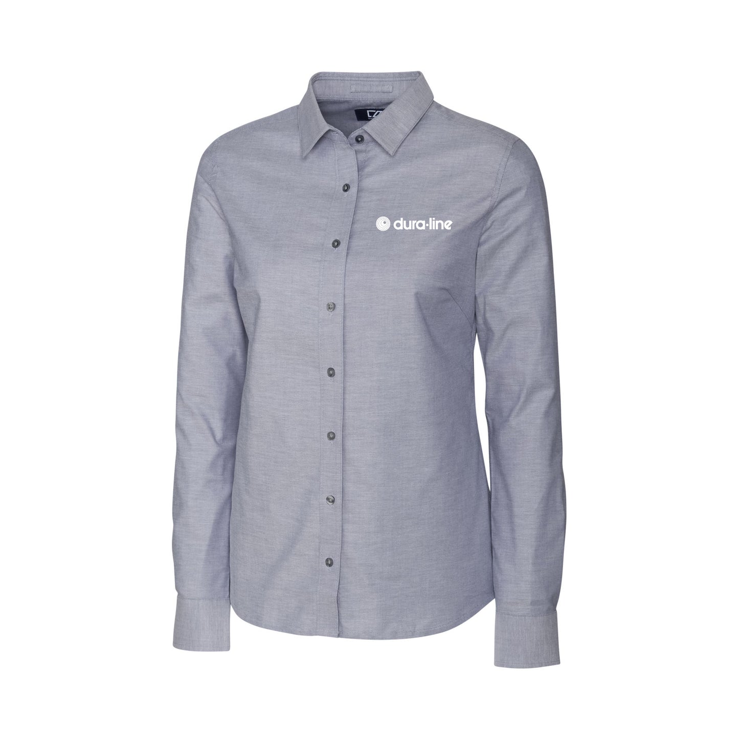 Women's LS C&B Stretch Oxford Dress Shirt - Charcoal