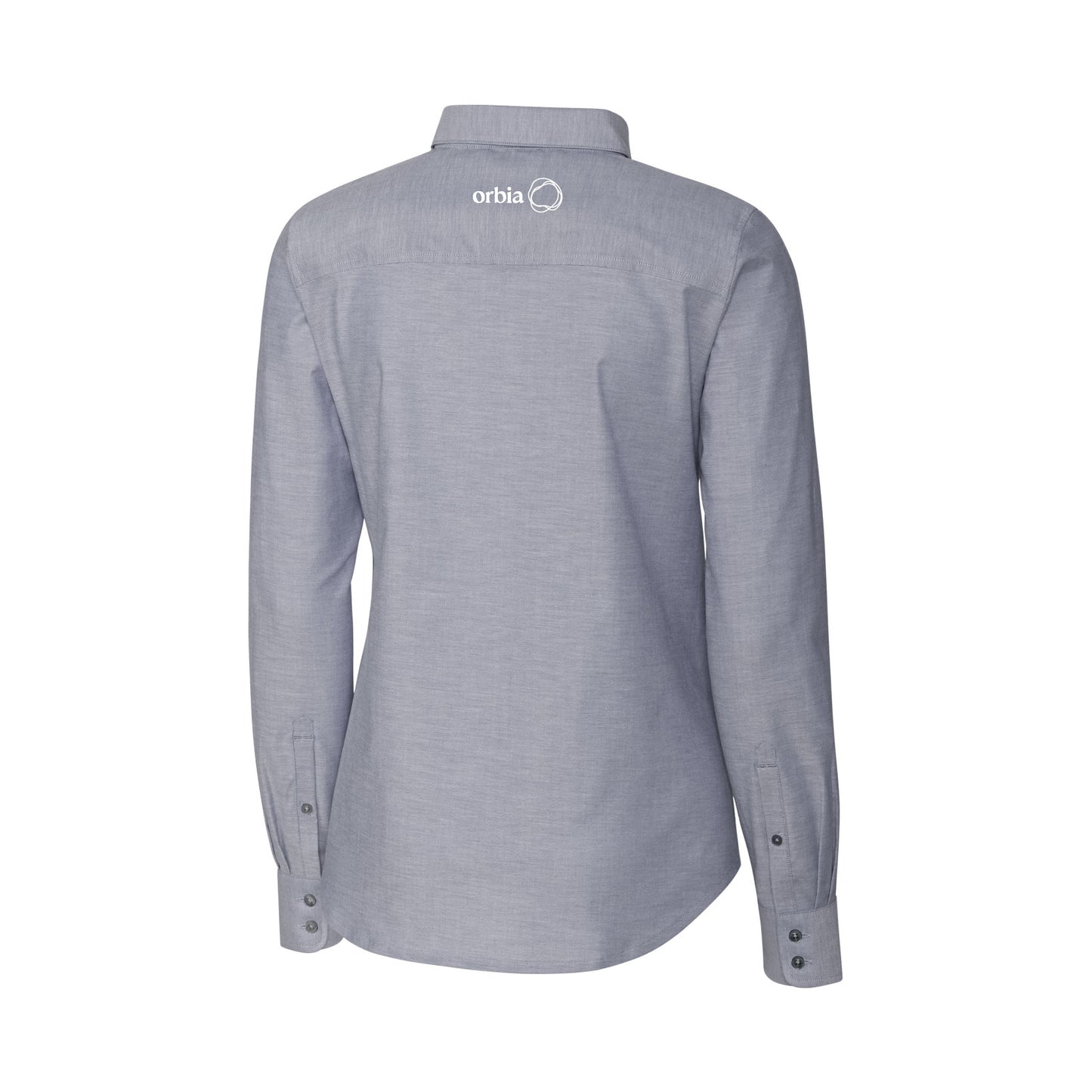 Women's LS C&B Stretch Oxford Dress Shirt - Charcoal