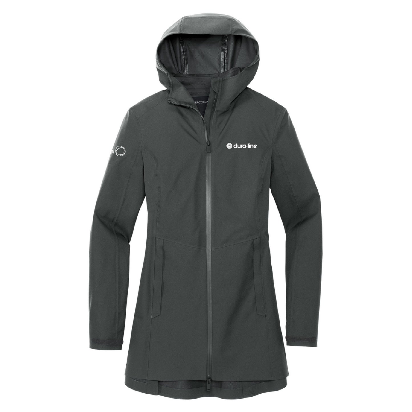 Women's Waterproof Hooded Rain Jacket - Anchor Grey