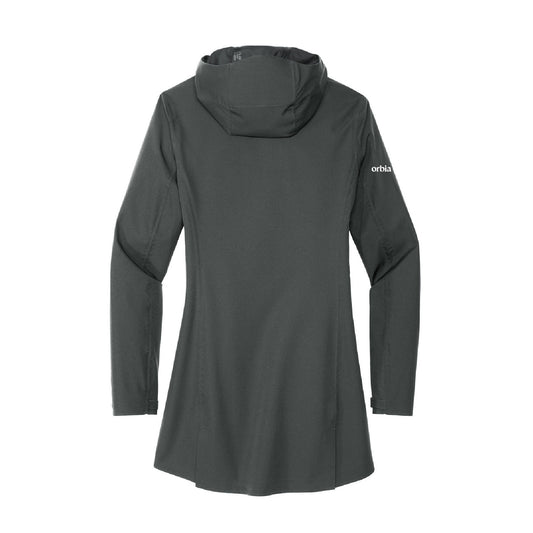 Women's Waterproof Hooded Rain Jacket - Anchor Grey