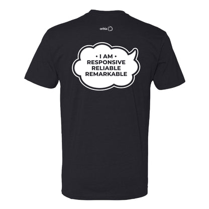 Unisex Responsive, Reliable, Remarkable Tee - Black