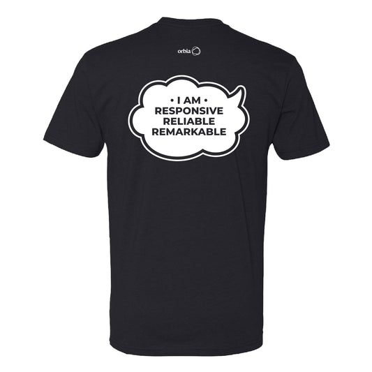 Unisex Responsive, Reliable, Remarkable Tee - Black