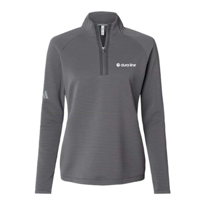 Women's Adidas Spacer 1/4 Zip Pullover - Grey Five