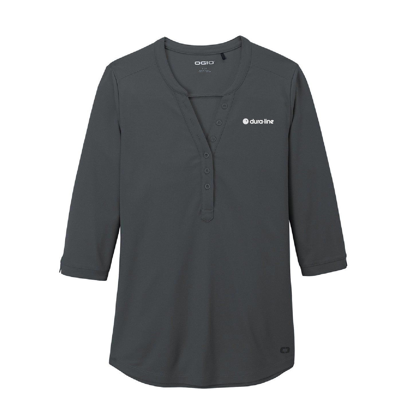 Women's OGIO Jewel Henley - Diesel Grey