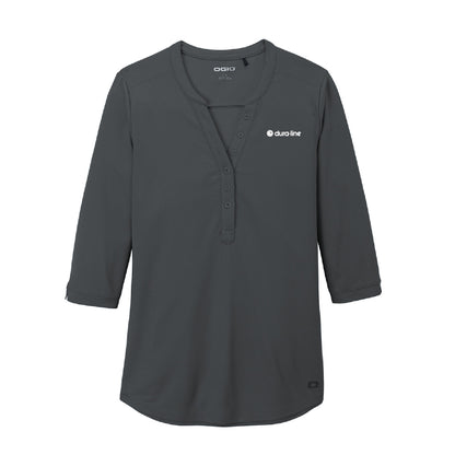 Women's OGIO Jewel Henley - Diesel Grey
