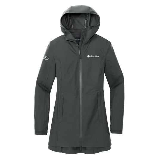 Women's Waterproof Hooded Rain Jacket - Anchor Grey